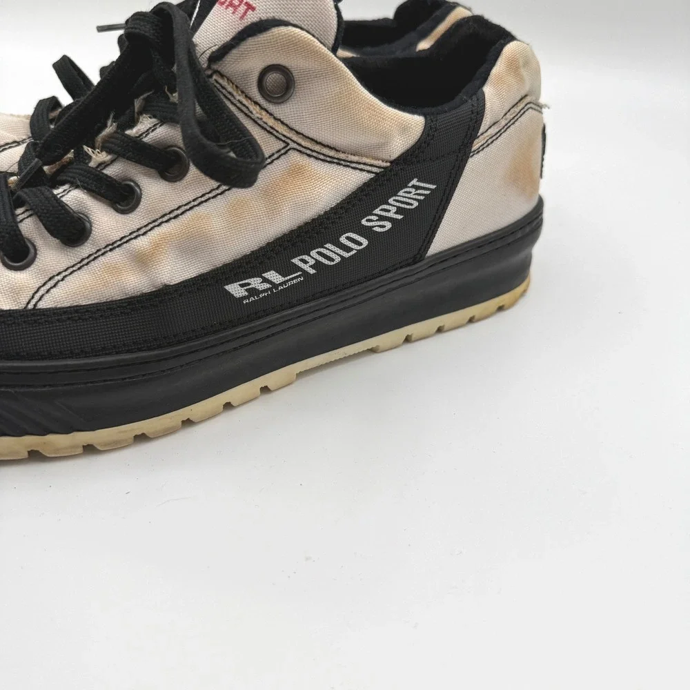 Ralph‎ Lauren Polo Sport Sneakers Mens 11 White Extreme Made in Italy Vintage